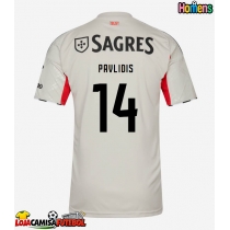 Camisa de Futebol Benfica Vangelis Pavlidis #14 Equipamento Secundário 2025-26 Manga Curta